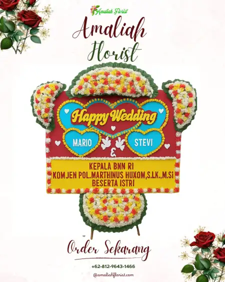 Papan Bunga Pernikahan Sentanan